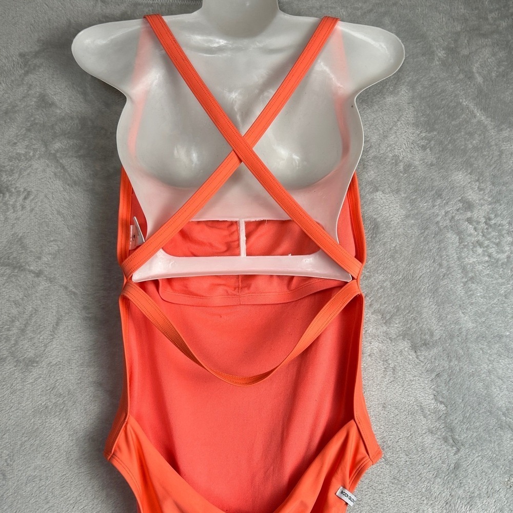 Body‎ Glove Standard Smoothies Electra Swimsuit L Coral One Piece Criss Cross - Picture 3 of 5
